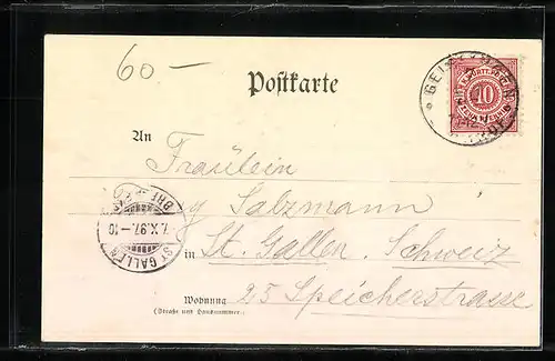 Lithographie Ulm, Münster, Rathaus, Ortsansicht mit Brücke