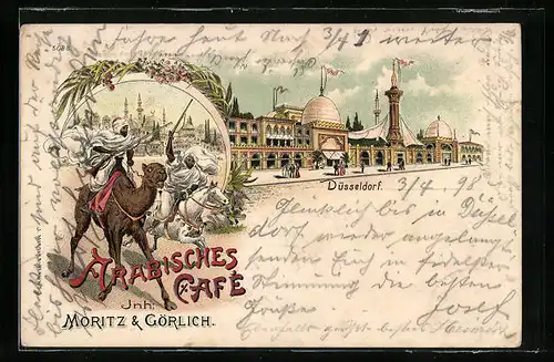 Lithographie Düsseldorf, Arabisches Café, Moritz Görlich