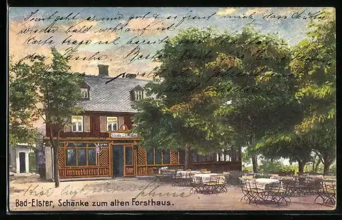 AK Bad Elster, Gasthaus Schänke zum alten Forsthaus