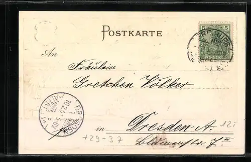 Passepartout-Lithographie Freiburg i. B., Ortsansicht im Fächer, Wappen