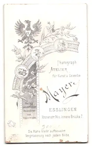 Fotografie W. Mayer, Esslingen, Kronenstr. 14, Portrait charmanter junger Mann mit Fliege im Jackett