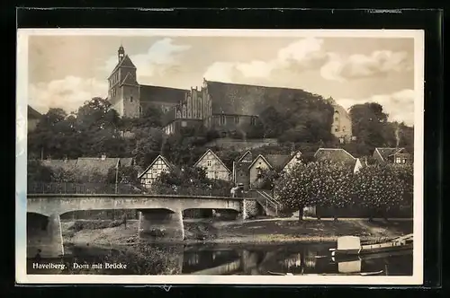 AK Havelberg, Dom mit Brücke