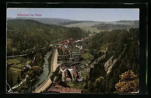 AK Rübeland / Harz, Totale vom Berg aus gesehen