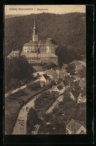 AK Weesenstein, Teilansicht mit Schloss