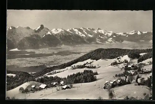 AK Goldiwil, Gesamtansicht mit Stockhornkette im Winter