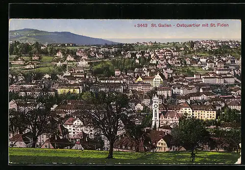 AK St. Gallen, Ostquartier mit St. Fiden