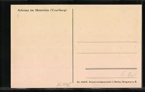 AK Schruns, Gesamtansicht mit Gebirgswand