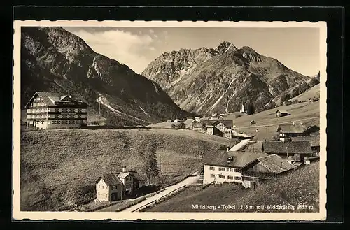 AK Mittelberg-Tobel, Gesamtansicht mit Widderstein