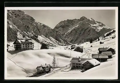 AK Mittelberg-Tobel, Alpenkurhaus Walsertal mit Café Anna