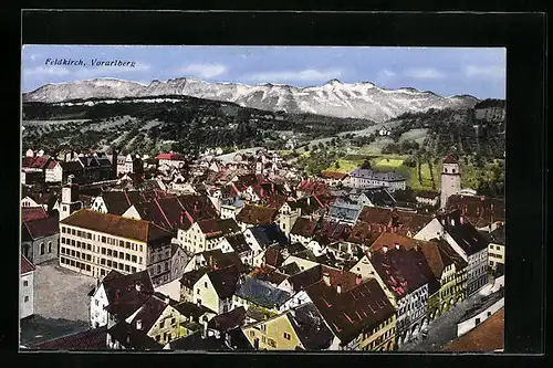 AK Feldkirch, Totale aus der Vogelschau