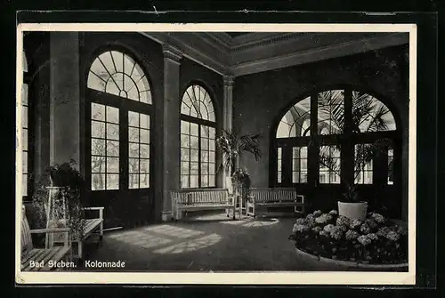 AK Bad Steben, Kolonnade, Innenansicht