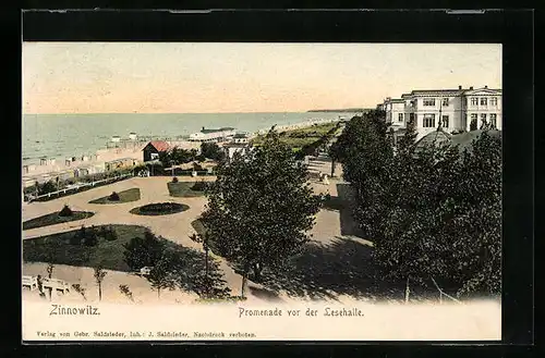 AK Zinnowitz, Promenade vor der Lesehalle