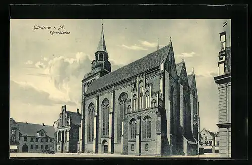 AK Güstrow i. M., an der Pfarrkirche