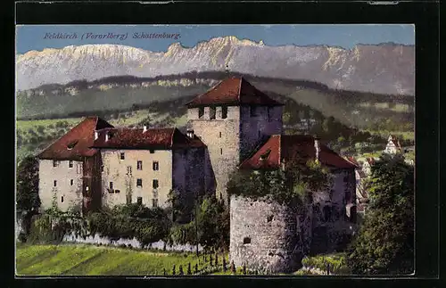 AK Feldkirch, Schattenburg, Gesamtansicht