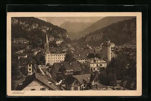 AK Feldkirch, Teilansicht mit Illschlucht