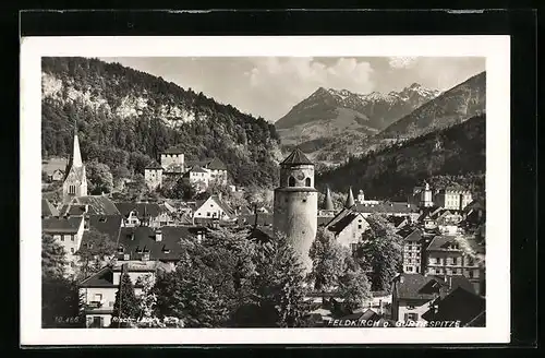 AK Feldkirch, Teilansicht mit Gurtisspitze