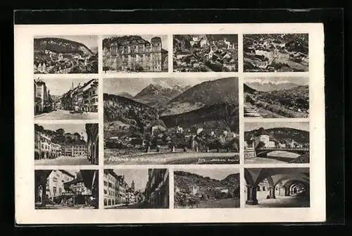 AK Feldkirch, Strassen- und Gebäudeansichten