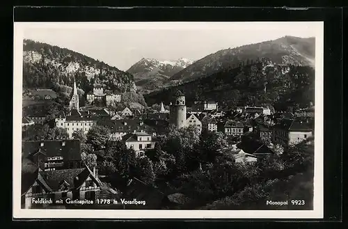 AK Feldkirch, Gesamtansicht mit Gurtisspitze