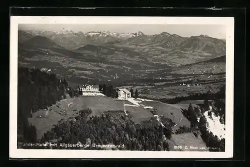 AK Bregenz, Alpenhotel Pfänder mit Allgäuerberge