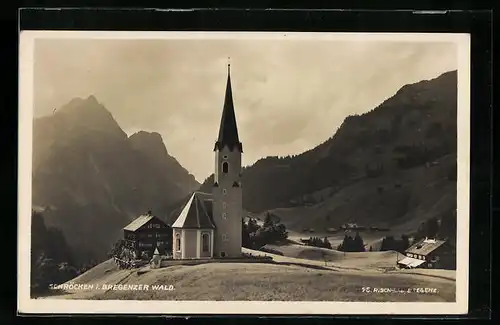 AK Schröcken, Partie an der Kirche