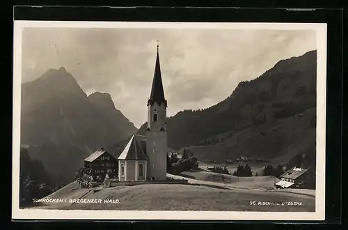 AK Schröcken, Partie an der Kirche