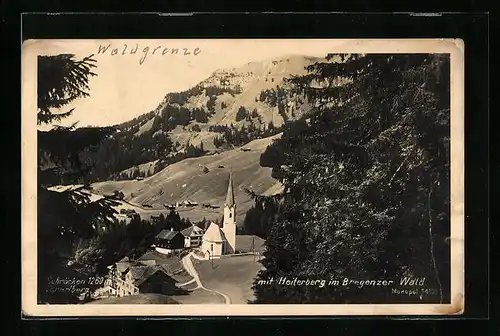 AK Schröcken, Gesamtansicht mit Heiterberg