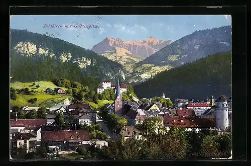 AK Feldkirch, Teilansicht mit Gurtisspitze