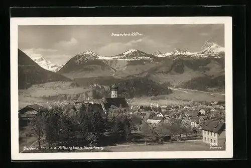 AK Bludenz, Totale mit Scesaplana