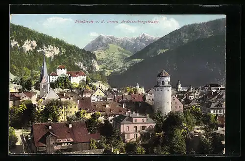 AK Feldkirch, Blick v. d. neuen Ardetzenbergstrasse aus