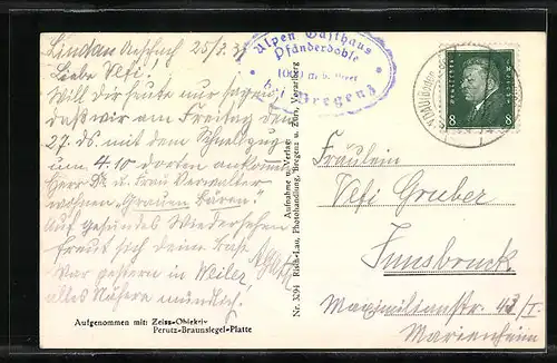 AK Bregenz, Pfänderdohle im Winter