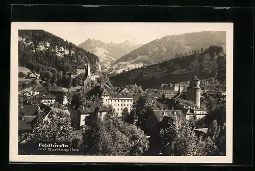 AK Feldkirch, Panorama mit Gurtisspitze