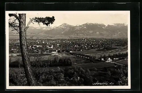 AK Lustenau, Totale vom Berg aus gesehen