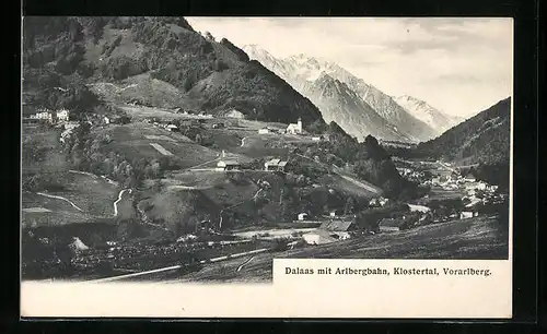 AK Dalaas, Totale mit Gebirgswand