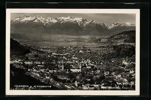 AK Feldkirch, Panoramablick aus der Vogelschau