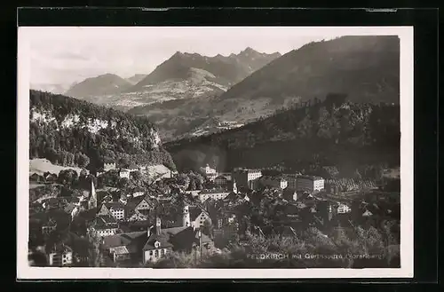 AK Feldkirch, Panorama mit Gurtisspitze
