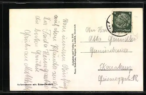 AK Bregenz, Gasthaus Pfänderdohle