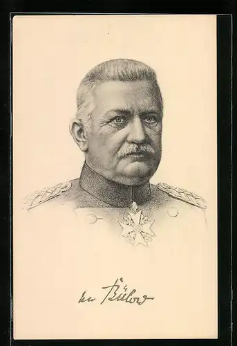 AK Portrait Heerführer Generaloberst von Bülow