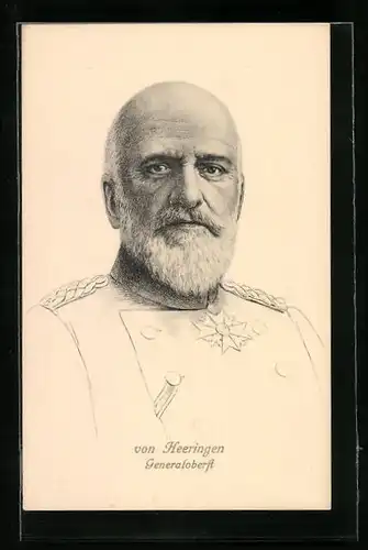 AK Heerführer Generaloberst von Heeringen in Uniform