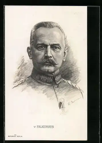 AK Heerführer von Falkenhayn in Uniform