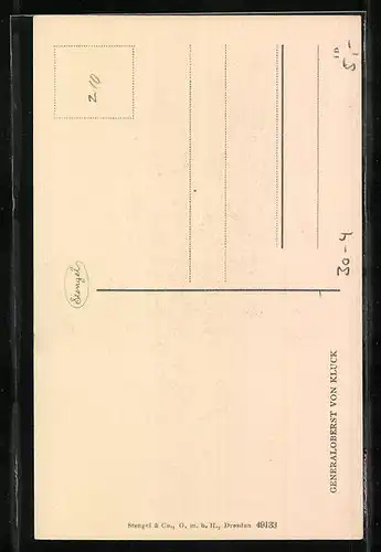 AK Heerführer Generalobest von Kluck