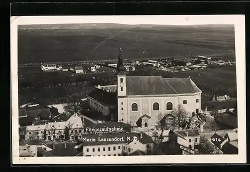 AK Maria-Lanzendorf, Gesamtansicht, Fliegeraufnahme