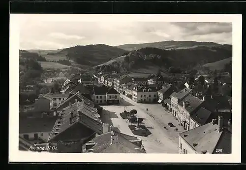 AK Aspang, Totale aus der Vogelschau