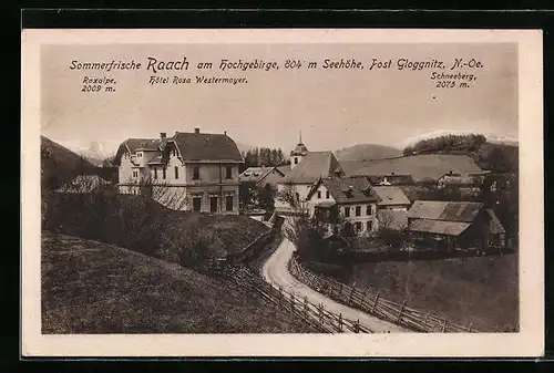 AK Raach, Hotel Rosa Westermayer und Umgebung