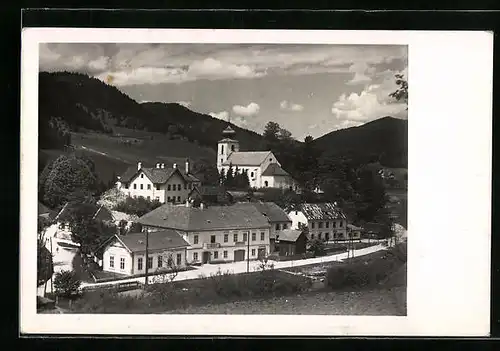 AK Schwarzau im Gebirge, Gasthof Zum Falkenstein mit Umgebung