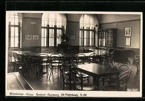 AK Ober-Rohrbach, Erholungsheim Freihof-Aichbach, Lesesaal