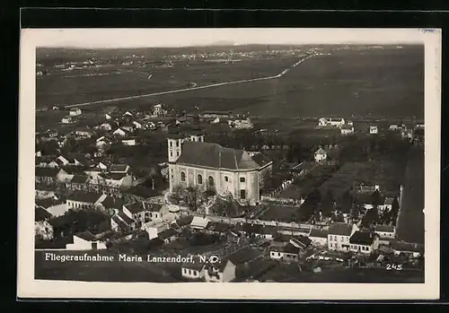 AK Maria-Lanzendorf, Gesamtansicht, Fliegeraufnahme