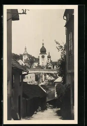 AK Zell a. d. Ybbs, Blick auf Brücke und Kirche