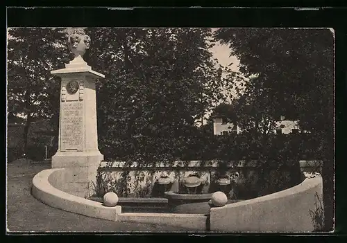 AK Traunstein, Gabelsberger Denkmal 1913