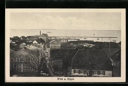 AK Wiek / Rügen, Teilansicht mit Blick auf die See