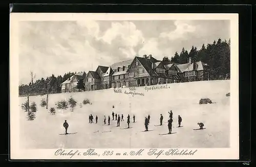 AK Oberhof i. Thür., Golf-Klubhotel im Winter